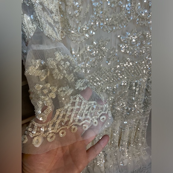 NEEDLE & THREAD Snowdrop Gown in Sequin Tulle - Picture 9 of 11